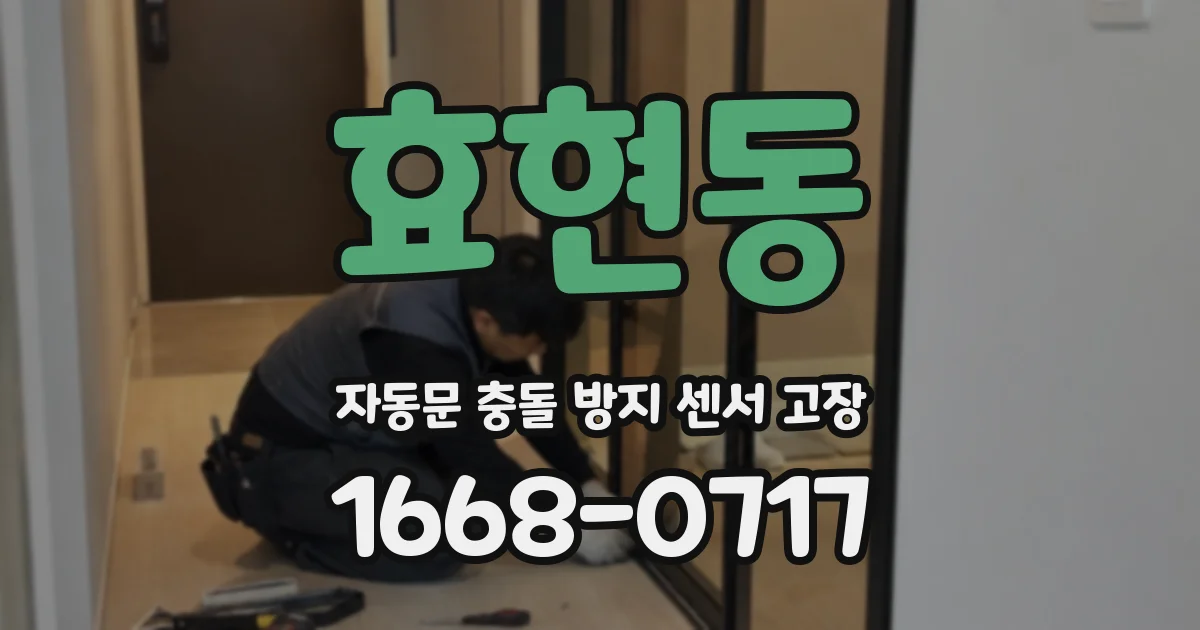 효현동 자동문 충돌 방지 센서 고장