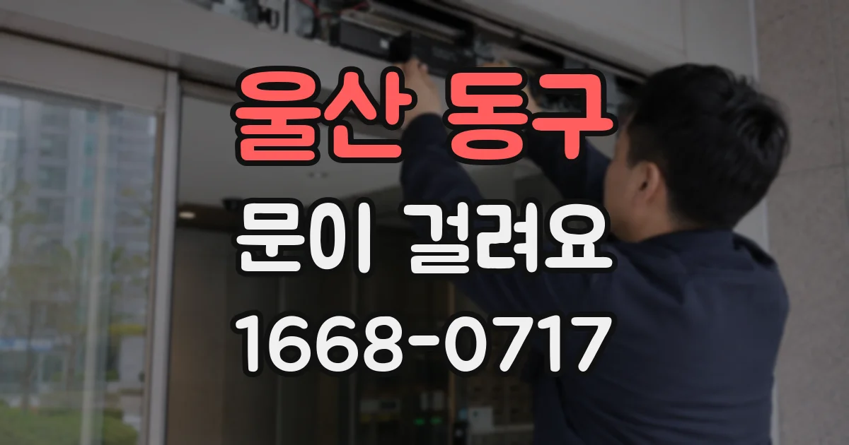 울산 동구 문이 걸려요