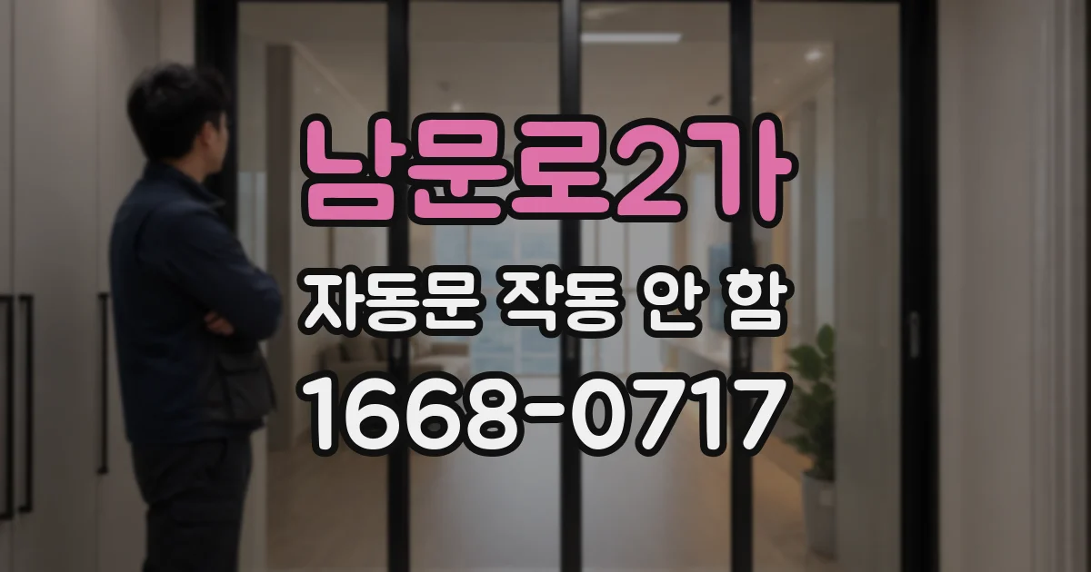 남문로2가 자동문 작동 안 함