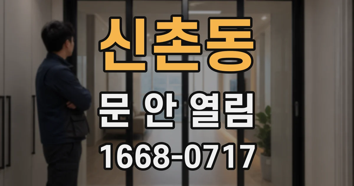 신촌동 문 안 열림