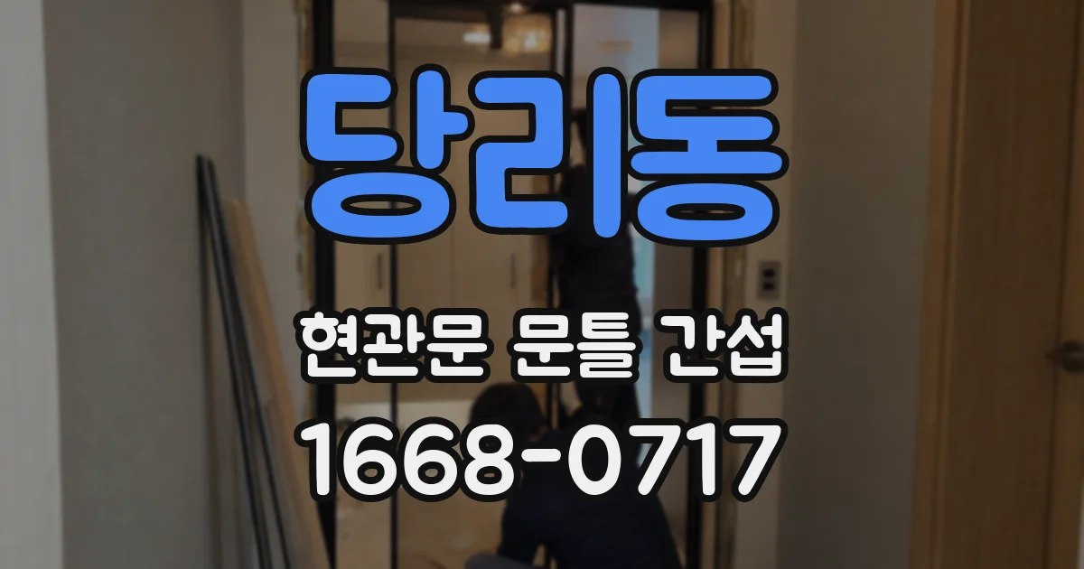 당리동 현관문 문틀 간섭