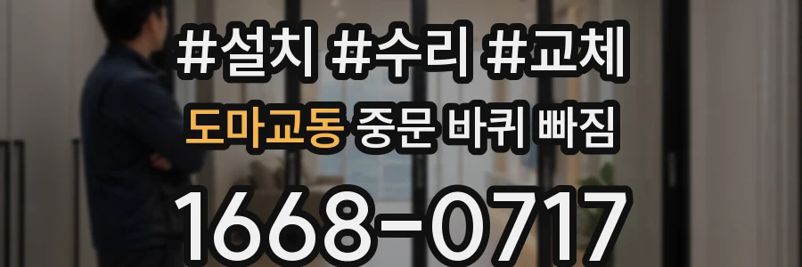 도마교동 중문 바퀴 빠짐