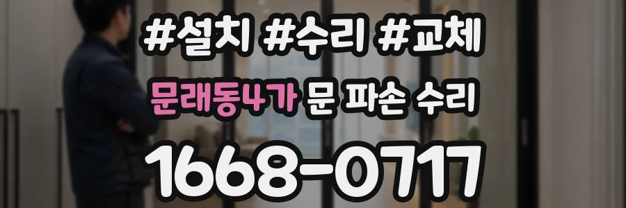 문래동4가 문 파손 수리