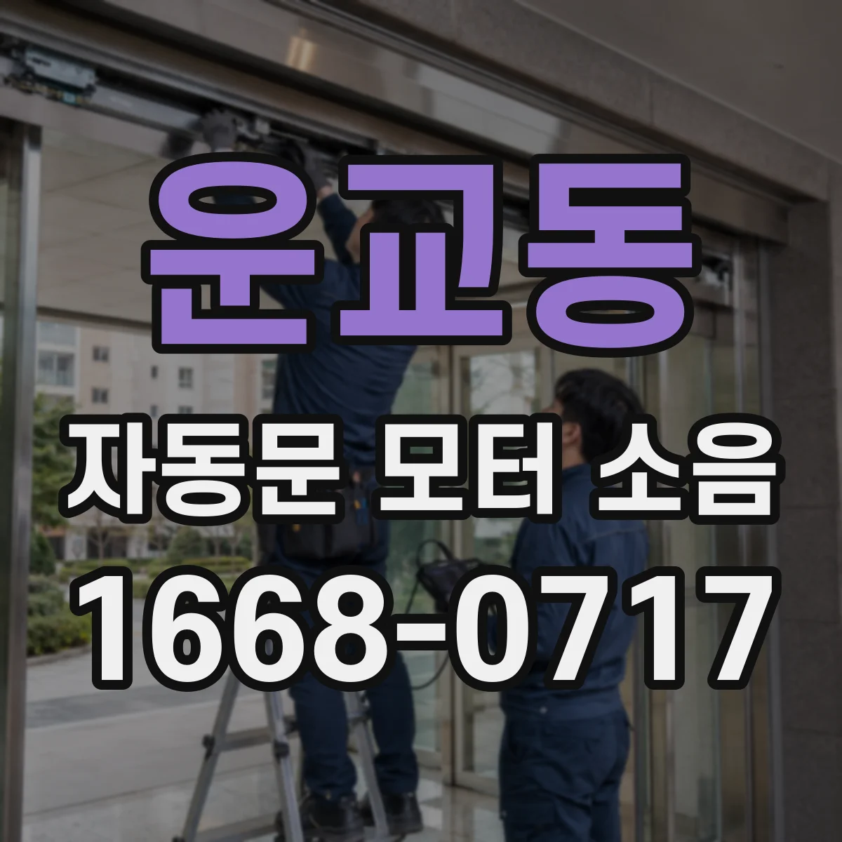 운교동 자동문 모터 소음