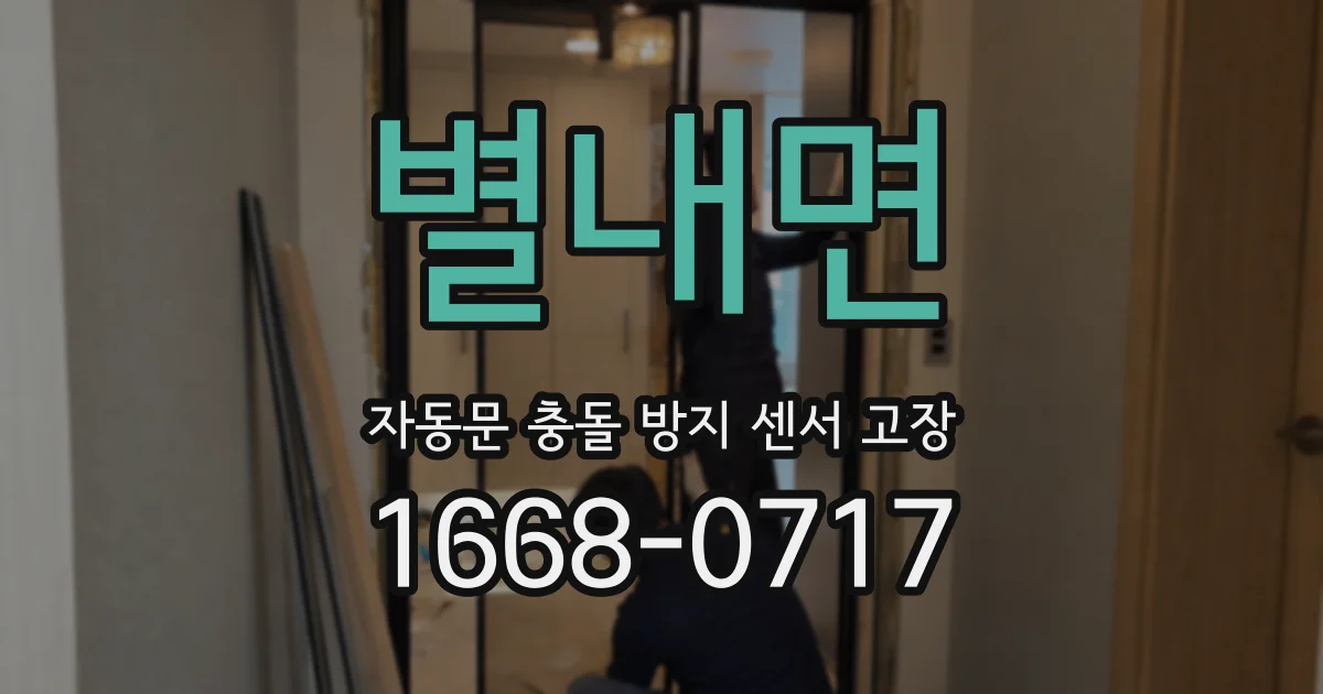 별내면 자동문 충돌 방지 센서 고장