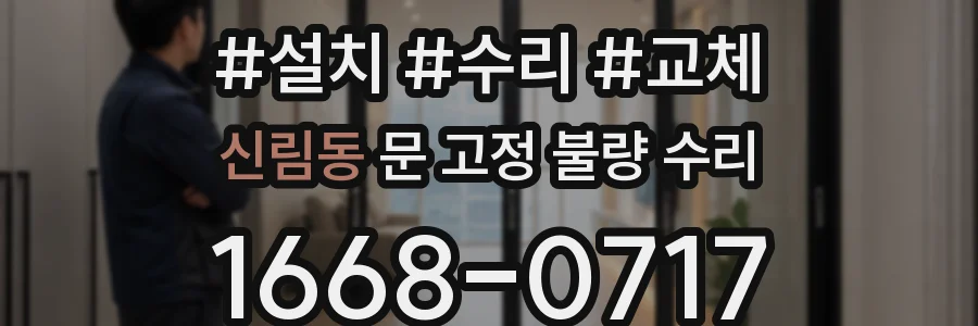 신림동 문 고정 불량 수리