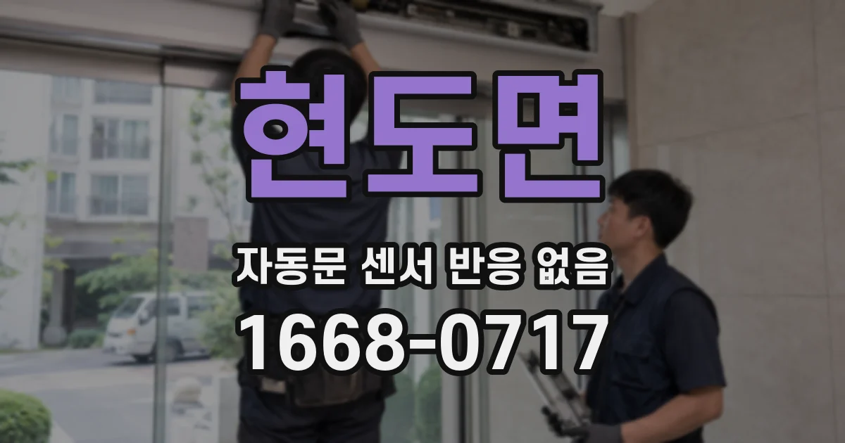 현도면 자동문 센서 반응 없음