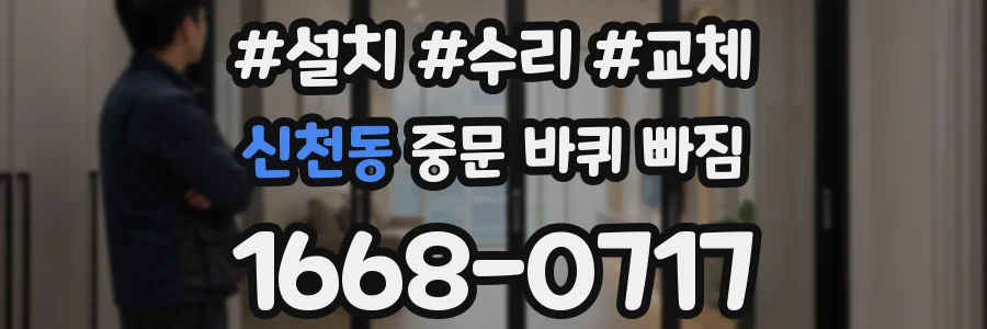 신천동 중문 바퀴 빠짐