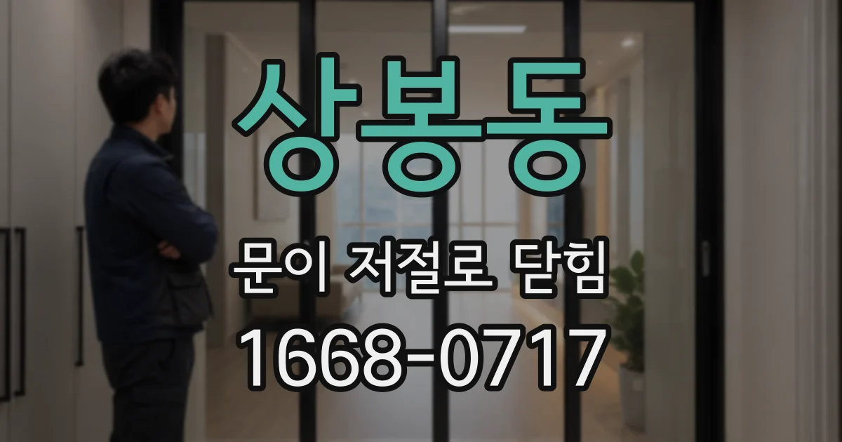 상봉동 문이 저절로 닫힘