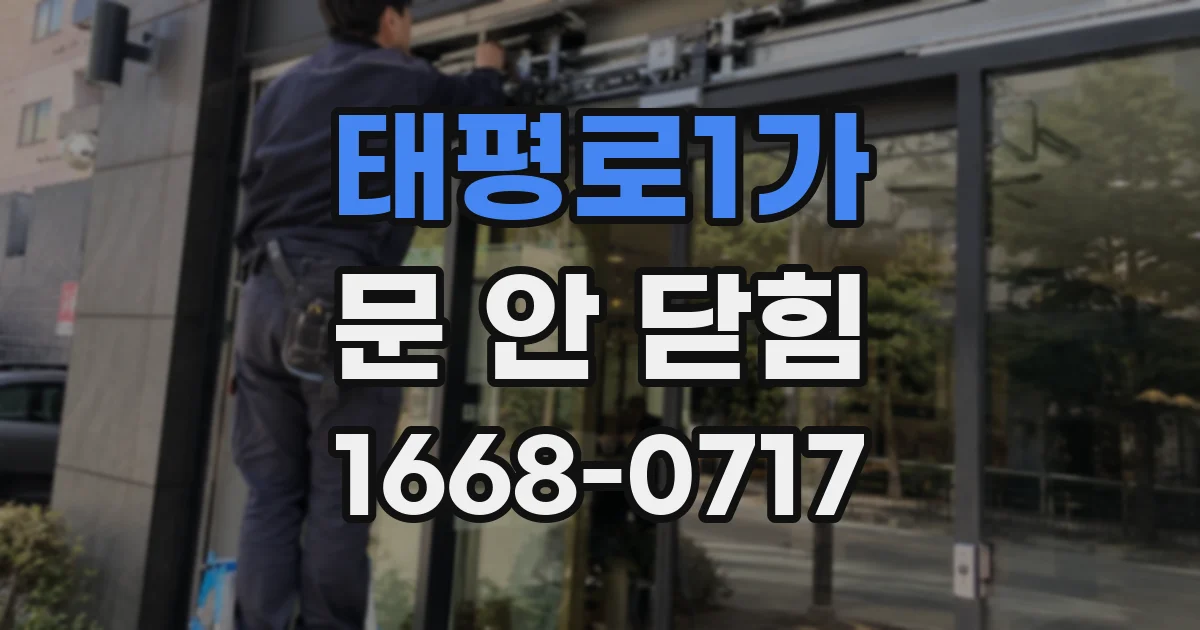 태평로1가 문 안 닫힘