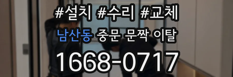 남산동 중문 문짝 이탈