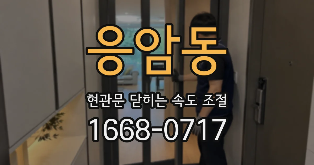 응암동 현관문 닫히는 속도 조절