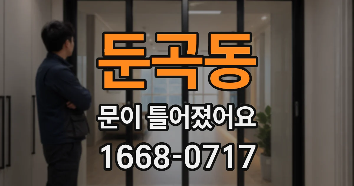 둔곡동 문이 틀어졌어요