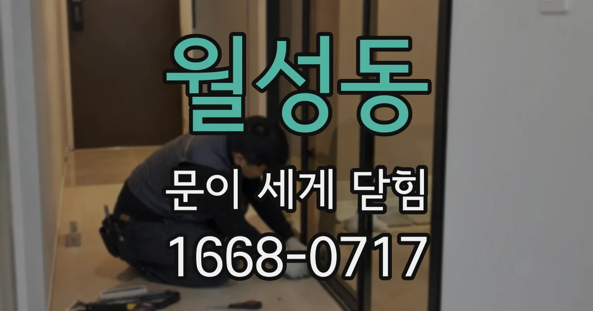 월성동 문이 세게 닫힘