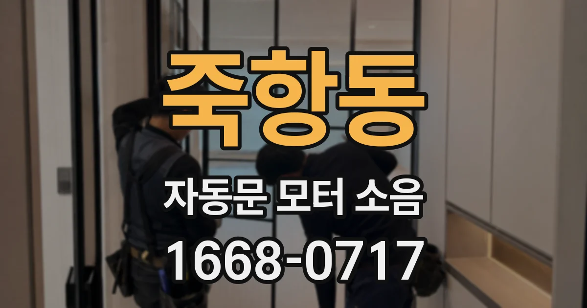 죽항동 자동문 모터 소음