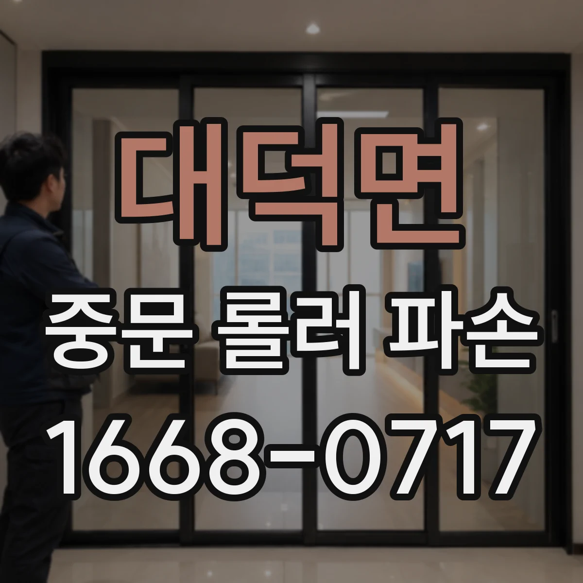 대덕면 중문 롤러 파손