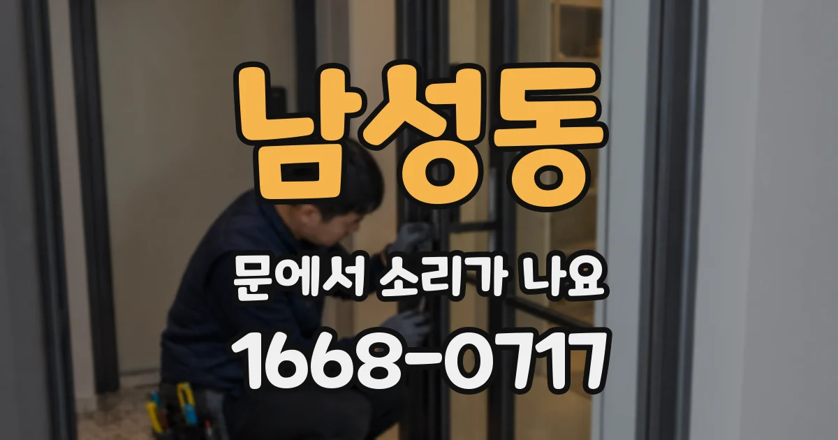 남성동 문에서 소리가 나요