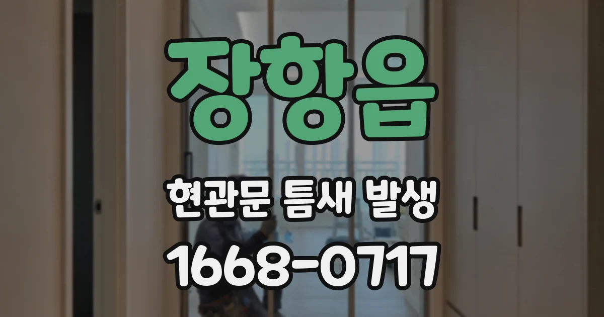 장항읍 현관문 틈새 발생