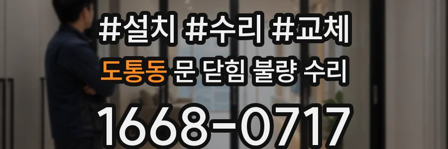 도통동 문 닫힘 불량 수리