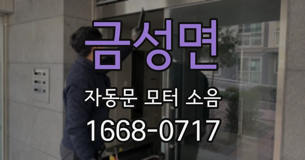 금성면 자동문 모터 소음