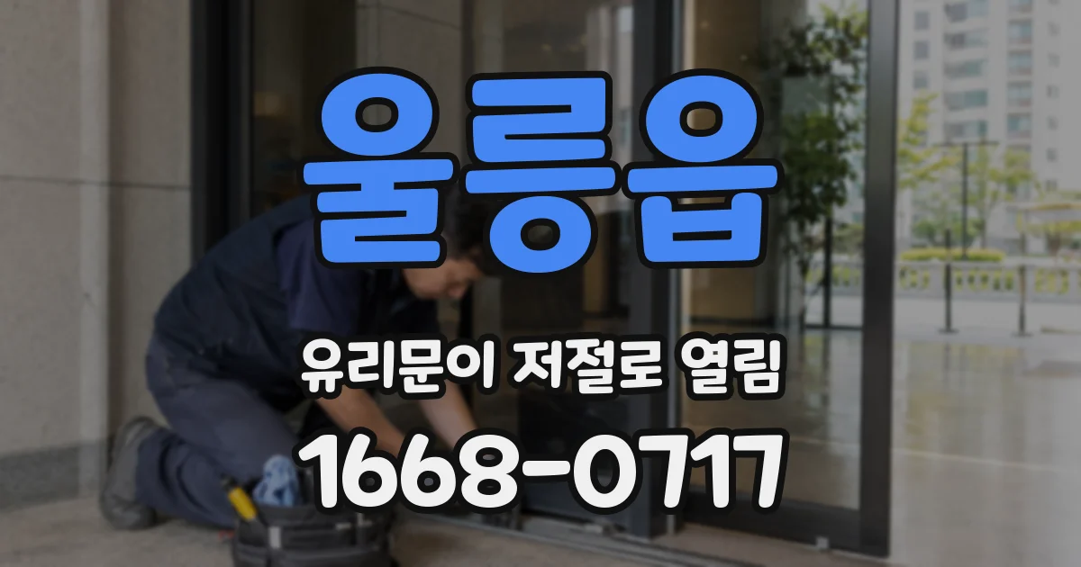 울릉읍 유리문이 저절로 열림