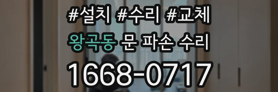 왕곡동 문 파손 수리