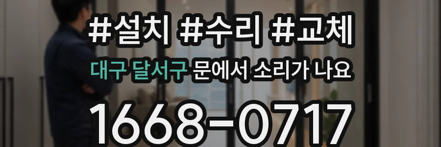 대구 달서구 문에서 소리가 나요