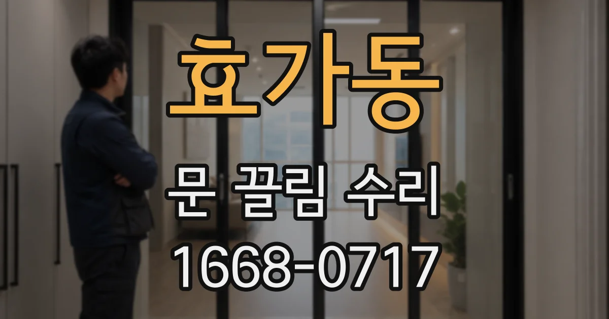 효가동 문 끌림 수리