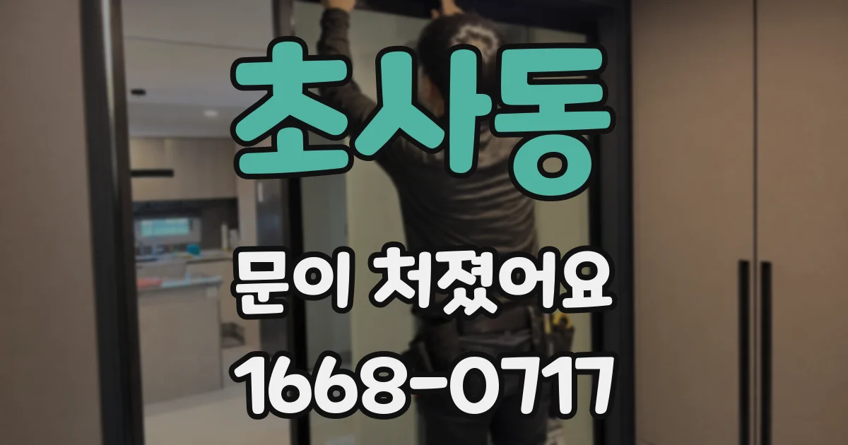 초사동 문이 처졌어요