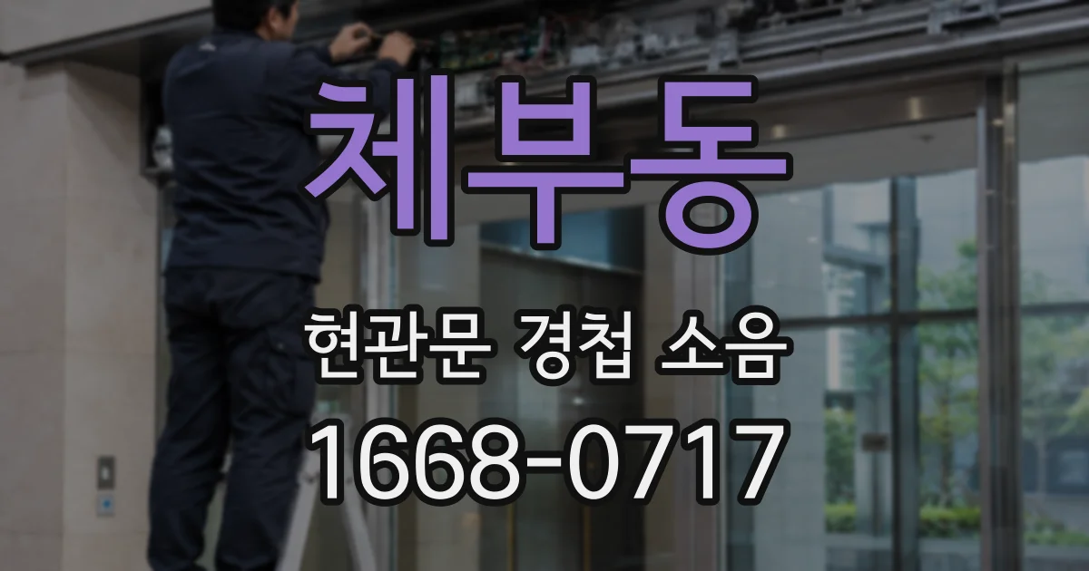 체부동 현관문 경첩 소음