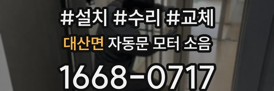 대산면 자동문 모터 소음