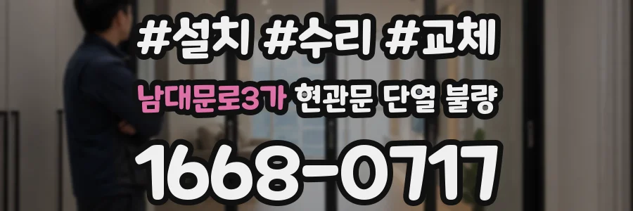남대문로3가 현관문 단열 불량