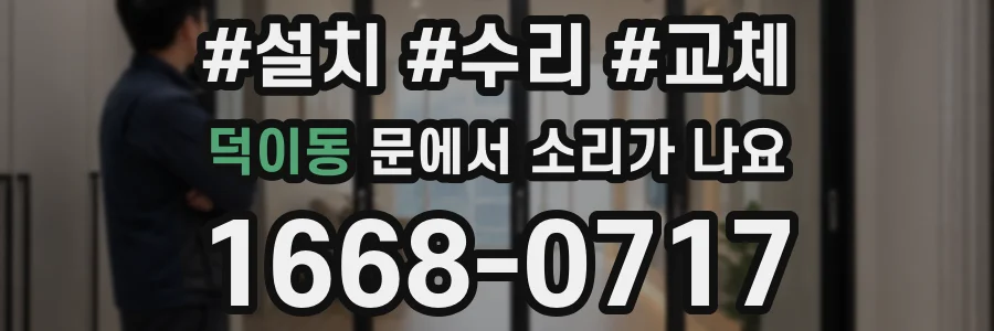 덕이동 문에서 소리가 나요
