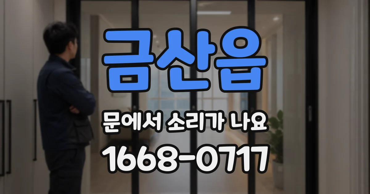 금산읍 문에서 소리가 나요
