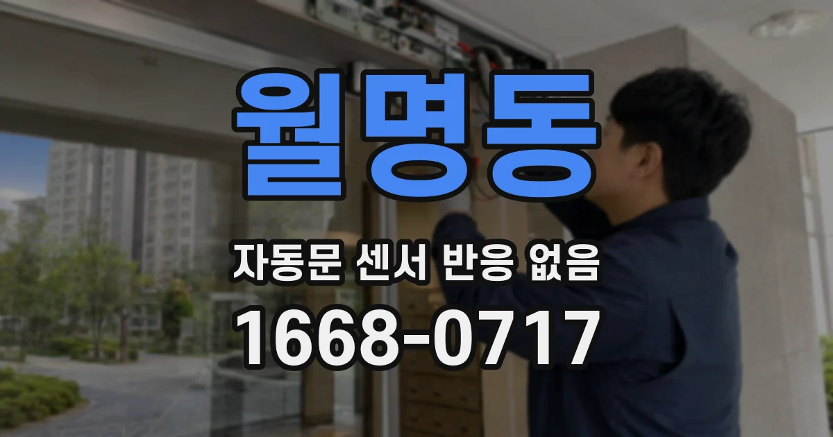 월명동 자동문 센서 반응 없음