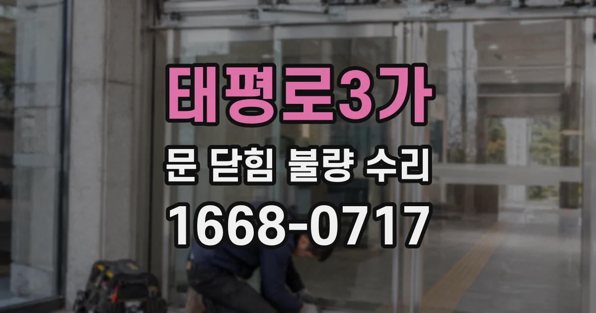 태평로3가 문 닫힘 불량 수리