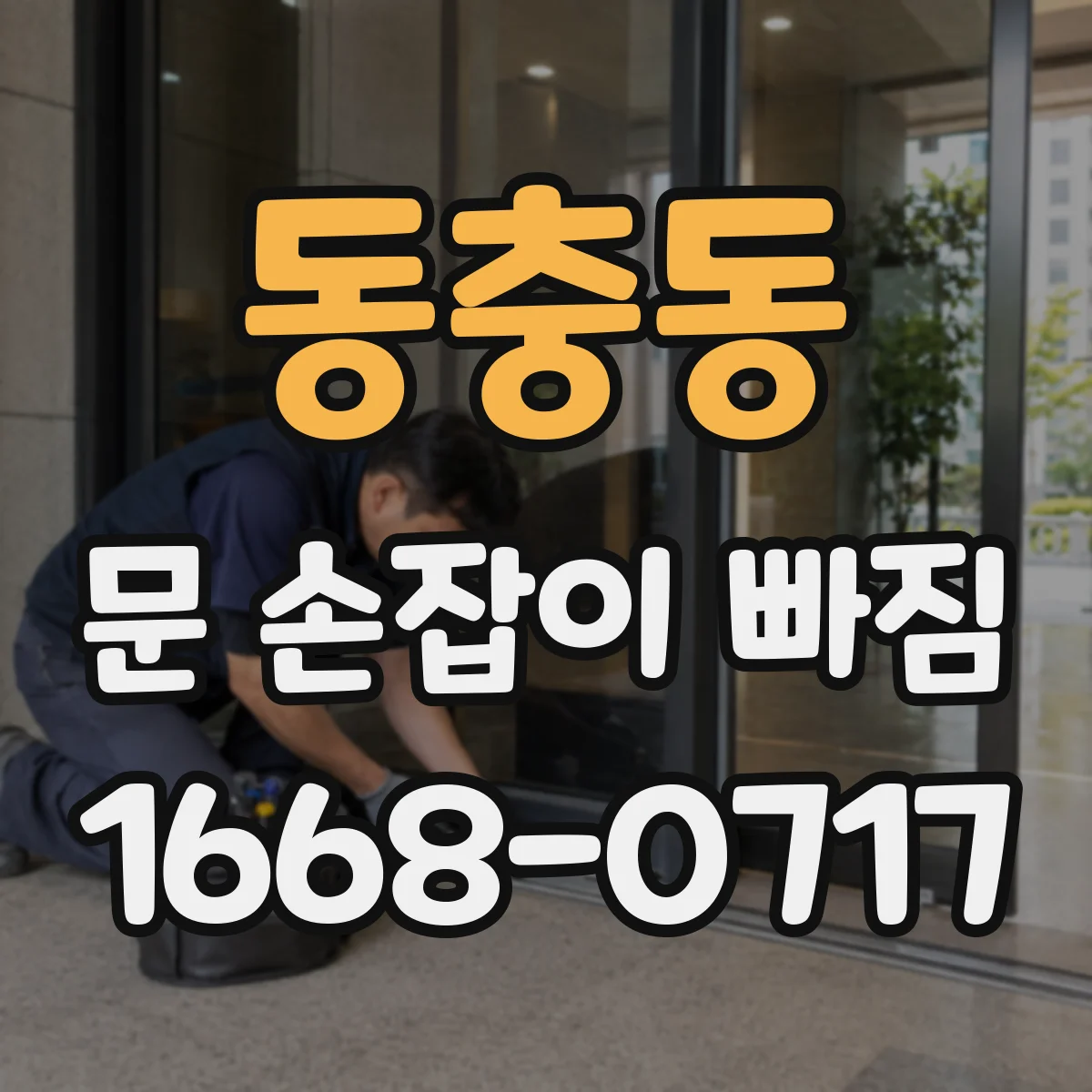 동충동 문 손잡이 빠짐