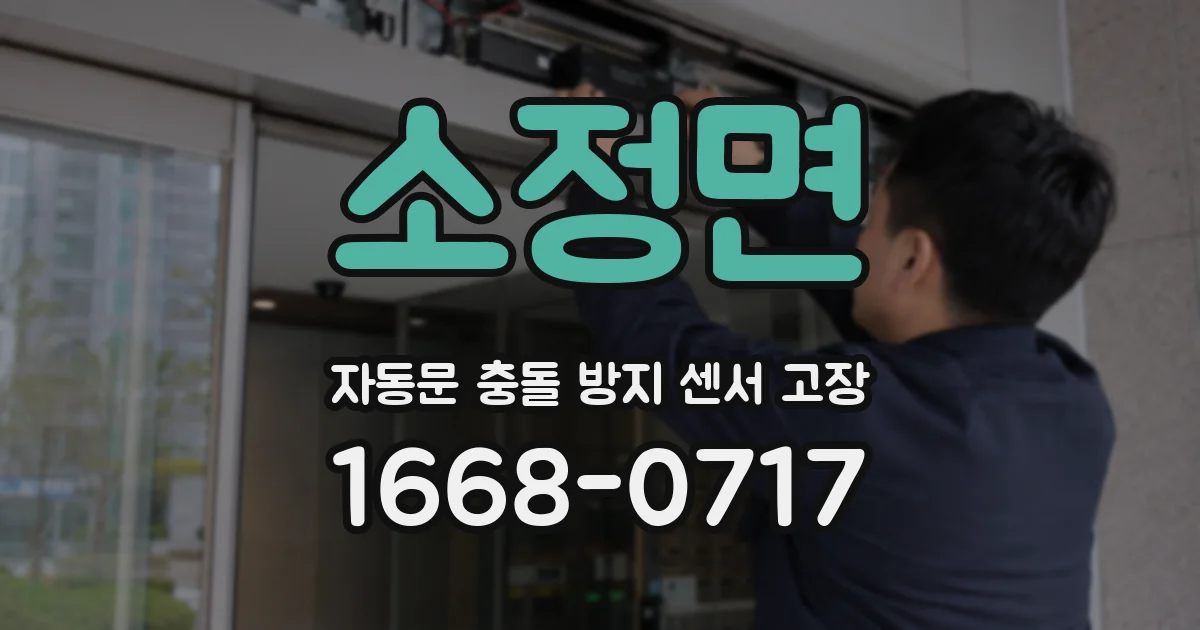 소정면 자동문 충돌 방지 센서 고장