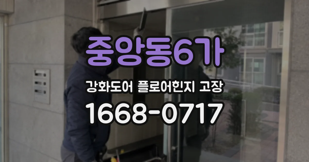 중앙동6가 강화도어 플로어힌지 고장