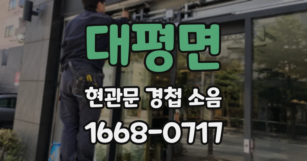 대평면 현관문 경첩 소음