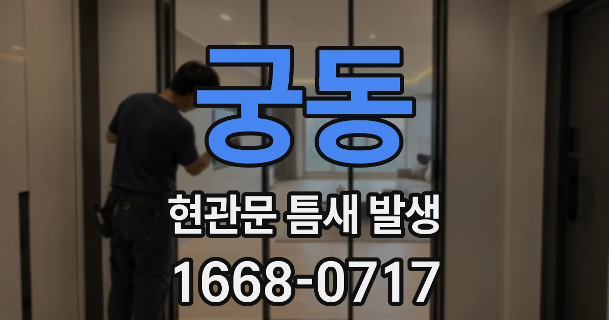 궁동 현관문 틈새 발생
