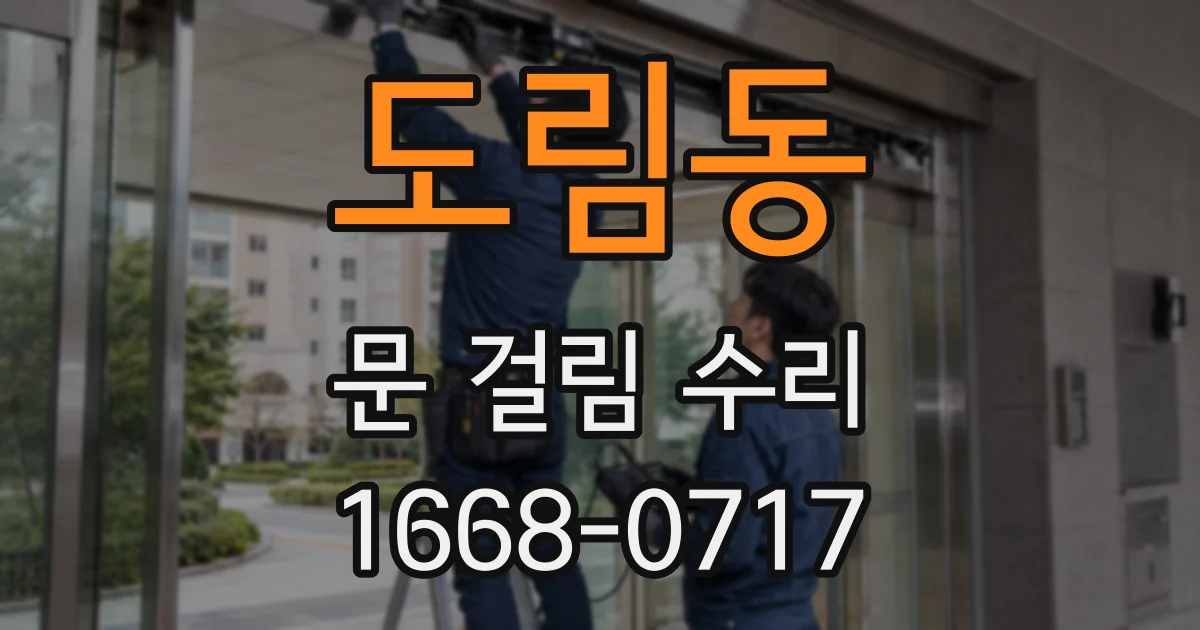 도림동 문 걸림 수리