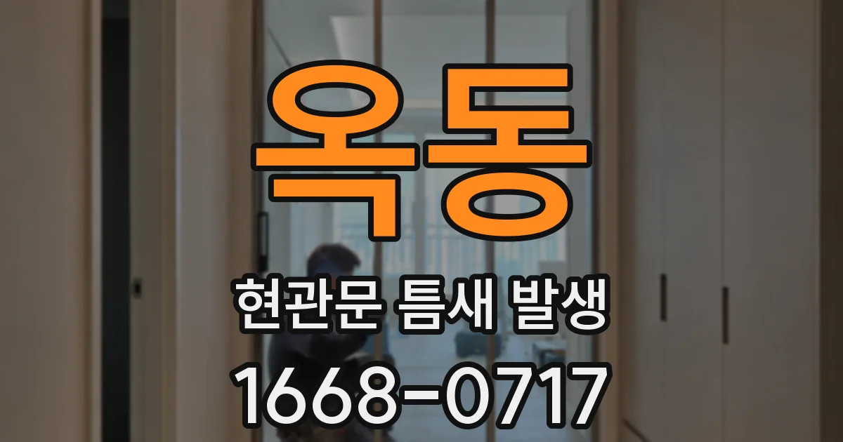 옥동 현관문 틈새 발생