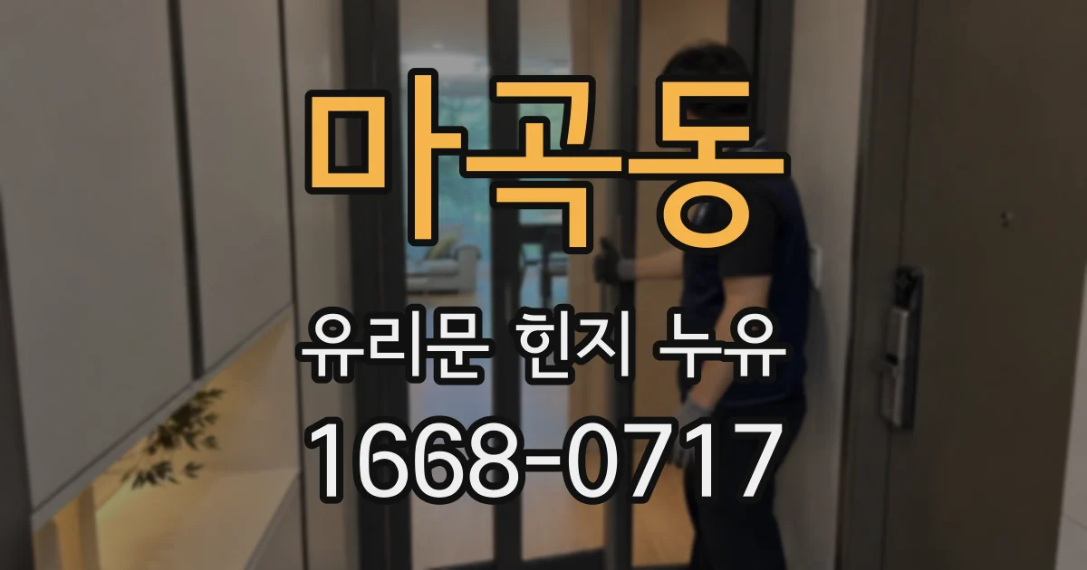 마곡동 유리문 힌지 누유