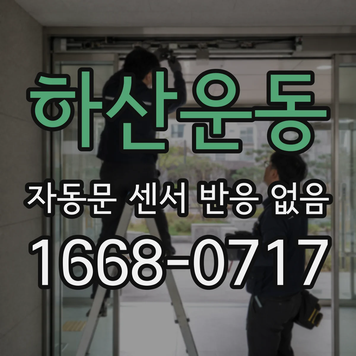 하산운동 자동문 센서 반응 없음
