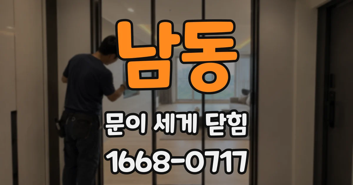 남동 문이 세게 닫힘