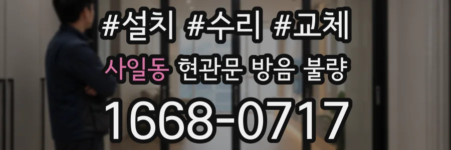사일동 현관문 방음 불량
