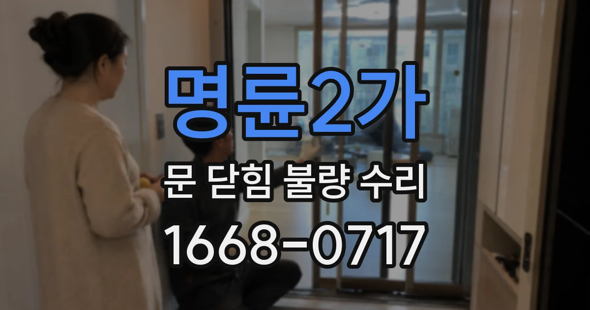 명륜2가 문 닫힘 불량 수리