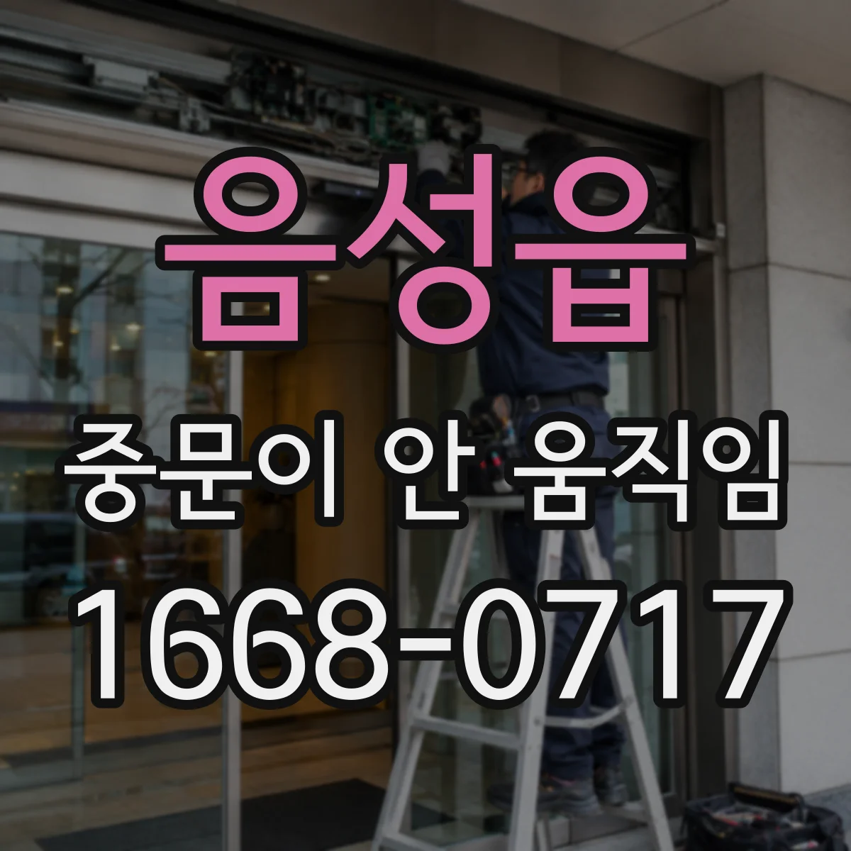음성읍 중문이 안 움직임