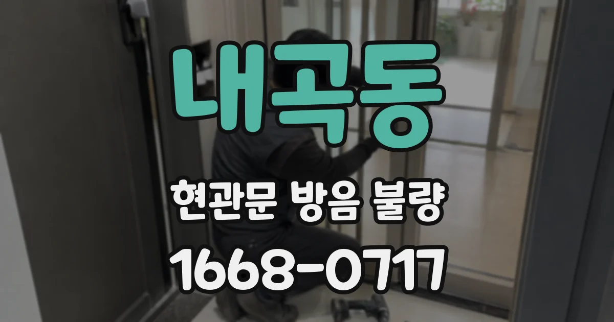 내곡동 현관문 방음 불량